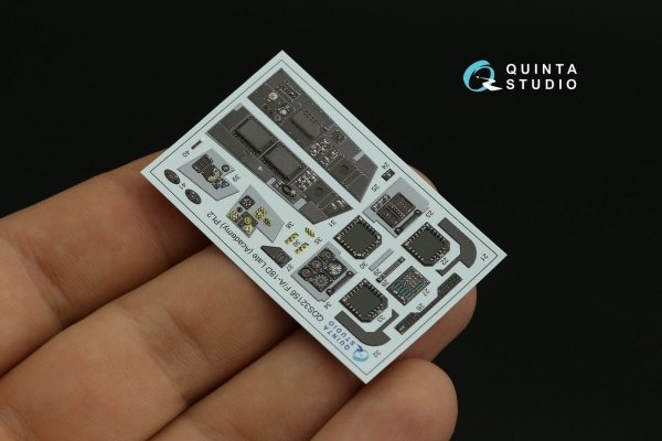 Quinta Studio QDS-32156 F/A-18D late 3D-Printed &amp; coloured Interior on decal paper (Academy) (Small version) 1/32