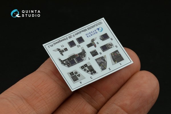 Quinta Studio QDS-48059 Mitsubishi F-2B 3D-Printed coloured Interior on decal paper (Hasegawa) (small version) 1/48