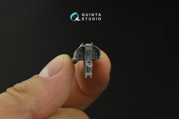 Quinta Studio QDS-48400 F-16C block 25 3D-Printed coloured Interior on decal paper (Kinetic 2022 tool) (Small version) 1/48