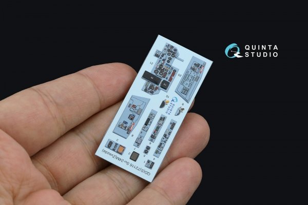 Quinta Studio QD+72116 Su-24M 3D-Printed coloured Interior on decal paper (Zvezda) (with 3D-printed resin part) 1/72