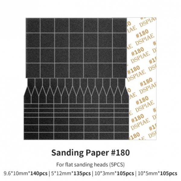 DSPIAE SP-ES01 Sanding Paper 180 Grit