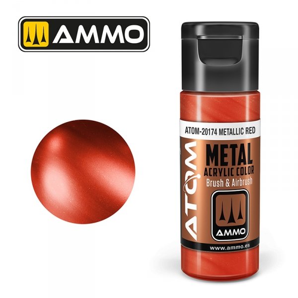 AMMO of Mig Jimenez 20174 ATOM METALLIC Red 20ml