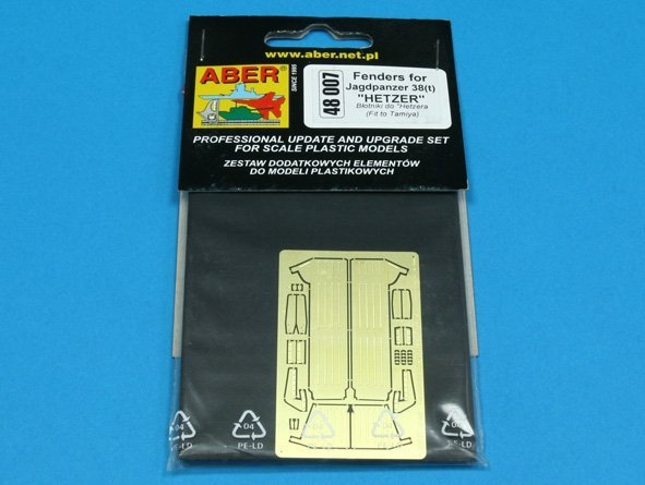 Aber 48007 Fenders for german tank destroyer Sd.Kfz. 138/2 Jagdpanzer 38(t) ''Hetzer'' (1:48)