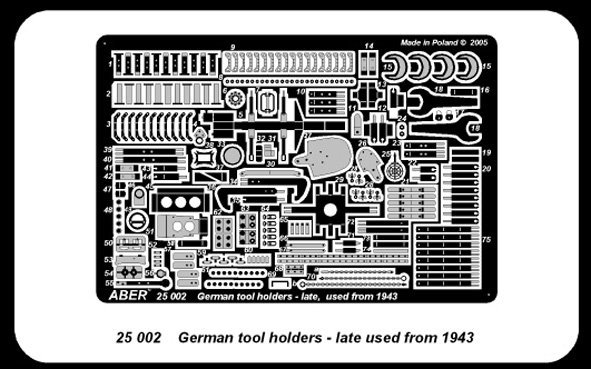 Aber 25002 German tool holders - late used from 1943 1:25 scale model (1:25)