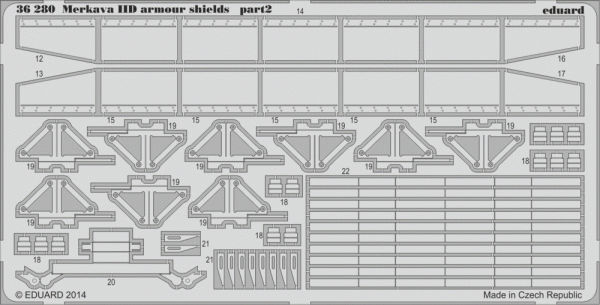 Eduard 36280 Merkava IID armour shields Academy