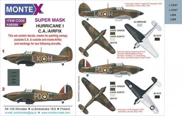 Montex K48366 HURRICANE I 1/48