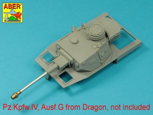 Aber 35L-068N Lufa 75mm KwK40L/43 z wczesnym hamulcem wylotowym do niemieckich czołgów Panzer IV Ausf.G 1/35