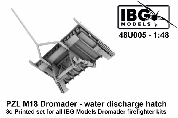 IBG 48U005 PZL M18 Dromader - Water Discharge Hatch - 3d Printed Set 1/48