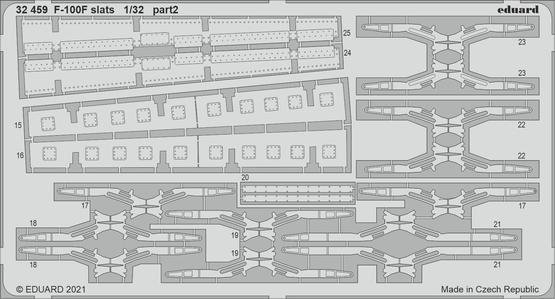 Eduard 32459 F-100F slats for Trumpeter 1/32
