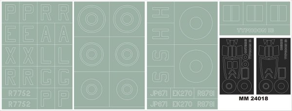 Montex MM24018 TYPHOON Ib CAR DOOR AIRFIX 1/24