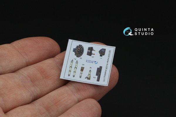 Quinta Studio QD72233 Horten Ho 229 3D-Printed &amp; coloured Interior on decal paper ( Academy ) 1/72