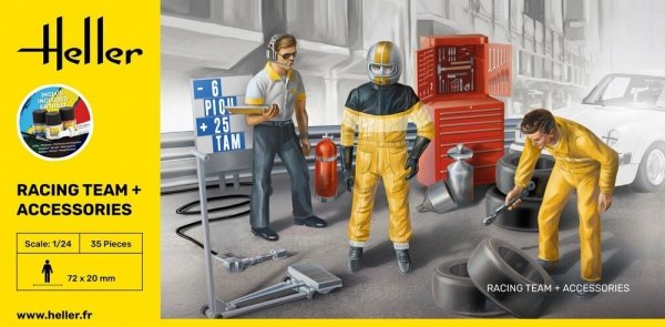 Heller 58750 Racing Team and Accessories - Starter Kit 1/24