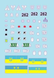 Star Decals 72-A1113 War in Ukraine #2 Ukrainian AFVs 2022 war. BRDM-2, BMP-1P and BMP-2 1/72