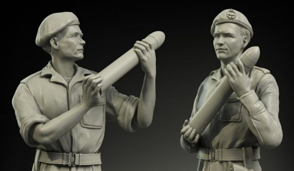 Panzer Art FI35-053 British RAC North Africa loading 75mm ammo soldiers set 1/35
