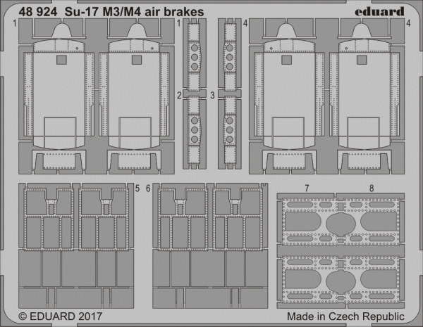 Eduard 48924 Su-17 M3/ M4 air brakes KITTY HAWK 1/48