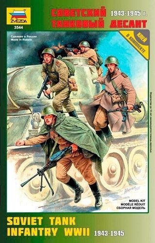 Zvezda 3544 Soviet tank infantry (1:35)