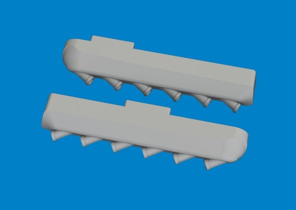 Eduard 672412 P-51 exhaust stacks w/ fairing PRINT TAMIYA 1/72