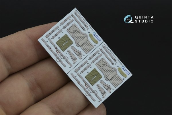 Quinta Studio QD+48516 Mi-24P Hind-F 3D-Printed coloured Interior on decal paper (Trumpeter) (with 3D-printed resin parts) 1/48