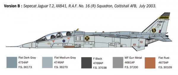 Italeri 1470 Jaguar T.2 R.A.F. Trainer 1/72