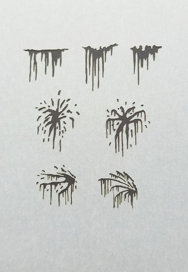 RT-Diorama 35610 Airbrush Stencil: Splashes and Leaks 1/35