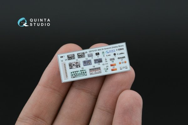 Quinta Studio QD72151 BM-30 Smerch 3D-Printed coloured Interior on decal paper (Hobby Boss) 1/72