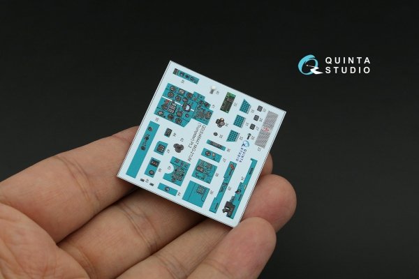 Quinta Studio QDS-48447 MiG-21UM 3D-Printed coloured Interior on decal paper (Trumpeter) (Small version) 1/48