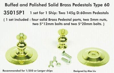 Pontos 35015P1 Buffed and Polished Solid Brass Pedestals Type 60