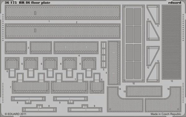 Eduard 36175 BR 86 floor plate 1/35 Trumpeter