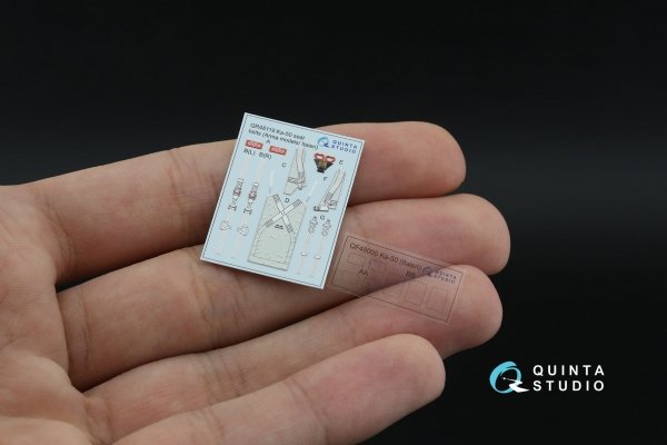 Quinta Studio QD+48639 Ka-50 (blue-grey panels) 3D-Printed &amp; coloured Interior on decal paper (Italeri) (with 3D-printed resin parts) 1/48