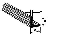 Plastruct 90008 Kątownik &quot;L&quot; 9.5mm x 9.5mm x 1.7mm x 600mm (ABS) / 3 szt.