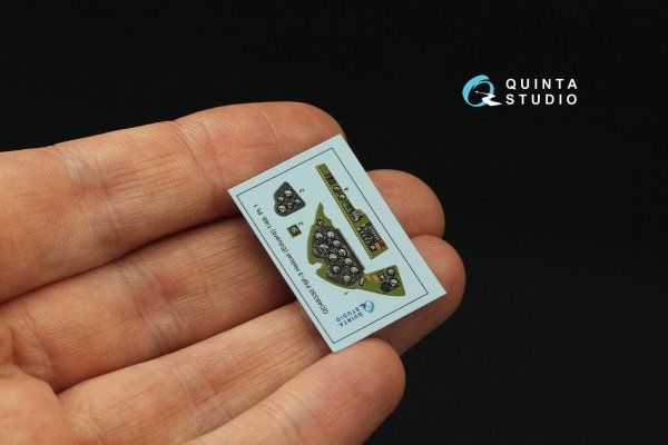 Quinta Studio QD48330 F6F-3 Hellcat 3D-Printed &amp; coloured Interior on decal paper (Eduard) 1/48