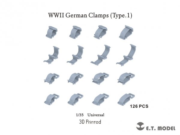 E.T. Model P35-277 WWII German Clamps (Type.1) 1/35