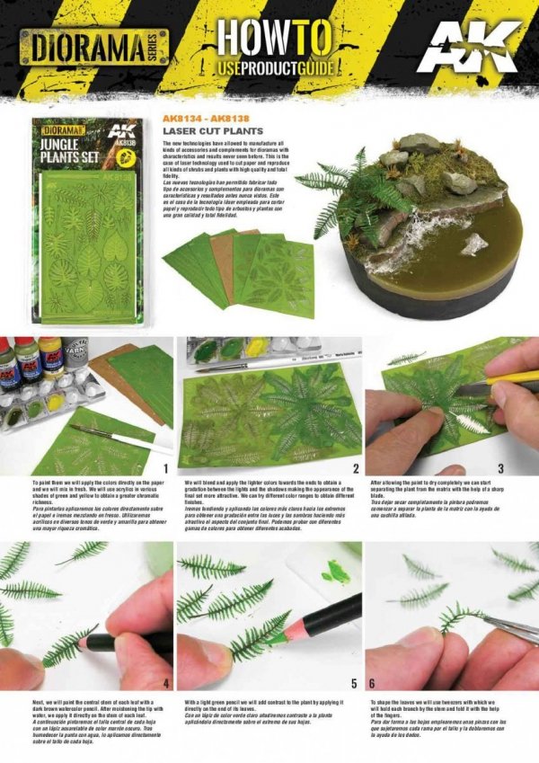 AK Interactive AK8138 JUNGLE PLANTS SET 1/32 AND 1/35