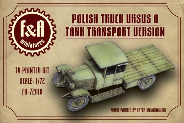 F&amp;A Miniatures FA-72018 Ursus A Tank Transport 1/72