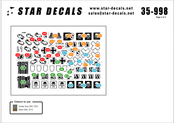 Star Decals 35-998 STURM 2. StuG III Ausf B 1/35