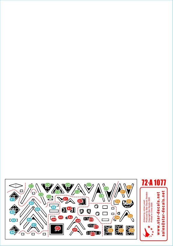 Star Decals 72-A1077 Desert Storm # 1. British Warriors in the Gulf 1990-91 1/72