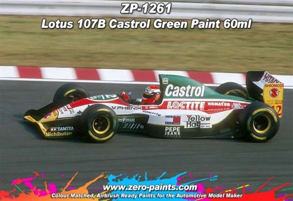 Zero Paints ZP-1261 Lotus 107B Castrol Green Paint 60ml