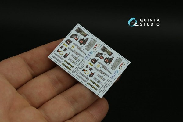 Quinta Studio QD48396 F-14B 3D-Printed &amp; coloured Interior on decal paper (Hobby Boss) 1/48