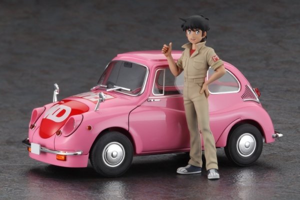 Hasegawa SP654-52454 Subaru 360 w/ Jun Kazami Figure (Special Ver.) Mecha-Doc (decals) (3d-printed lamps and front spoiler) 1/24