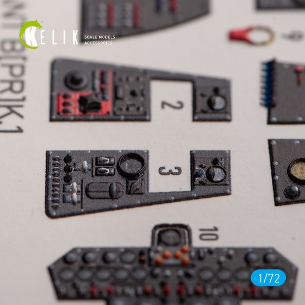KELIK K72148 Vickers Valiant B(PR)K.1 front cockpit - interior 3D decals for Airfix kit 1/72