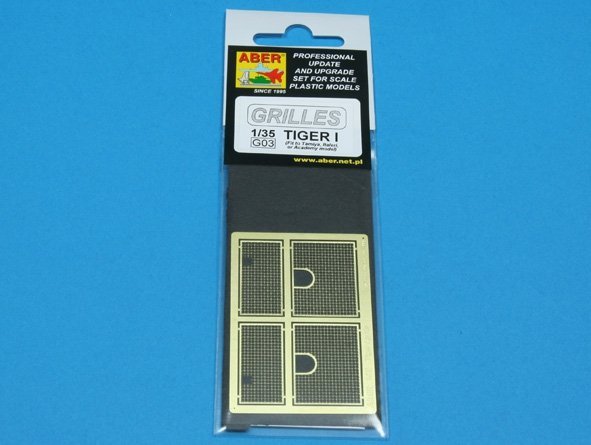 Aber 35G03 Grilles for german tank Tiger I (1:35)