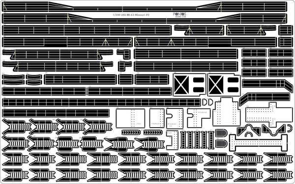 Pontos 22002F1 USS BB-63 Missouri 1945 Detail Up Set (Without wooden deck) (1:200)