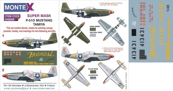 Montex K48298 P-51D MUSTANG 1/48