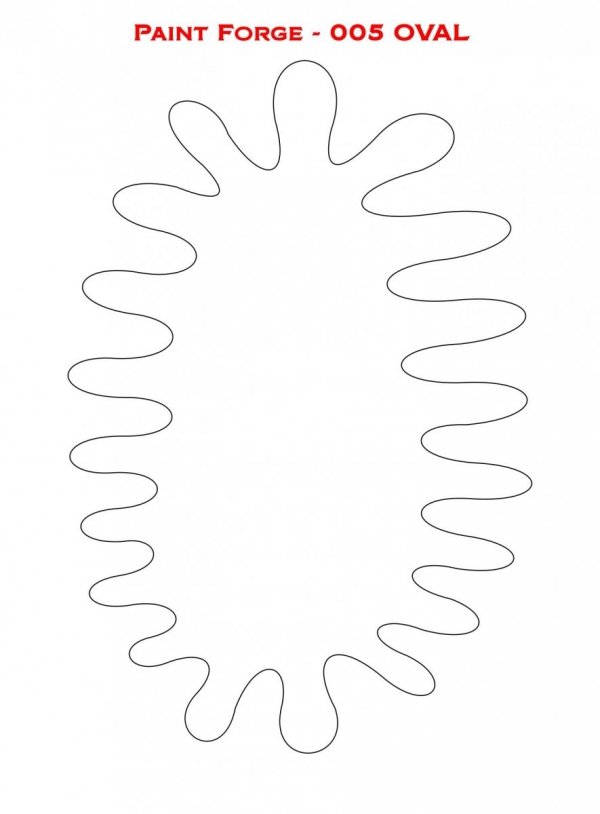 Paint Forge PFST005L STENCIL - OVAL
