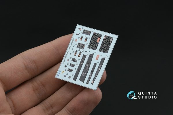 Quinta Studio QD+48531 F-86A Sabre 3D-Printed &amp; coloured Interior on decal paper (Clear Prop) (with 3D-printed resin parts) 1/48