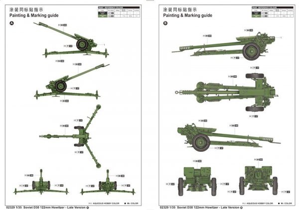 Trumpeter 02329 Soviet D-30 122mm Howitzer - Late Version (1:35)