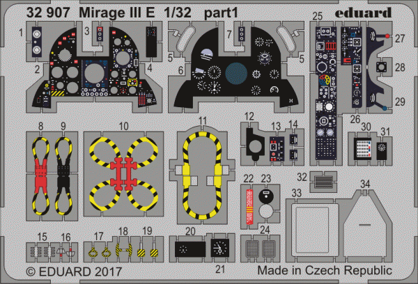 Eduard 32907 Mirage III E ITALERI 1/32