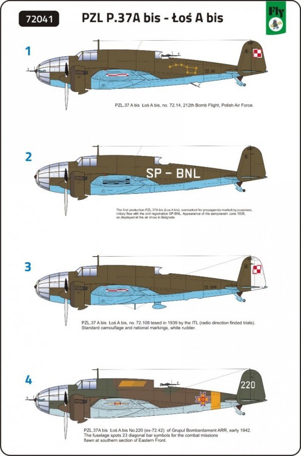 Fly 72041 PZL.37 A bis Łoś A bis (1:72)