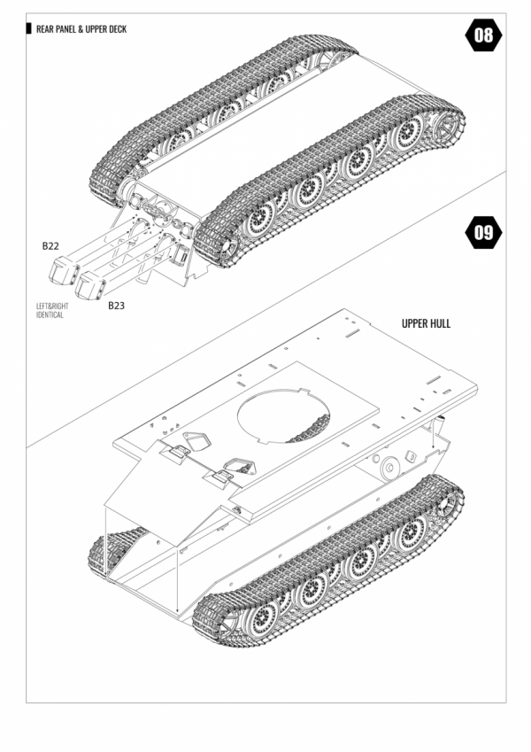 Modelcollect UA35010 WWII German E60 ausf.D 12.8cm tank with side armor late type 1/35