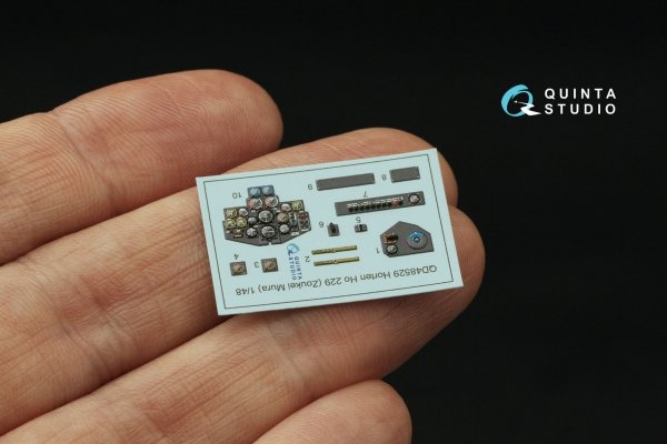 Quinta Studio QD48529 Horten Ho 229 3D-Printed &amp; coloured Interior on decal paper (Zoukei Mura SWS) 1/48